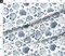 Various Fabrics by the Yard or Fat Quarter Blue Shells Coastal Beach Indigo Large Scale Seashells Custom Printed Fabric by Spoonflower